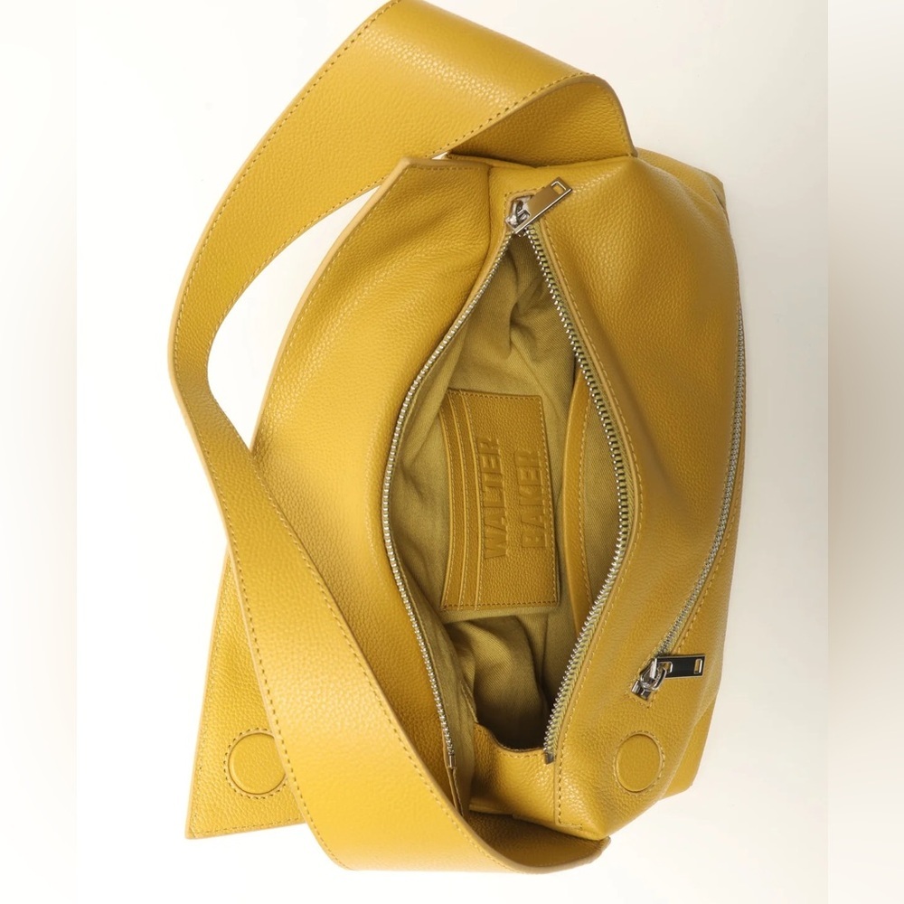 NWT Walter Baker Mustard Yellow Shoulder Bag - Picture 2 of 5